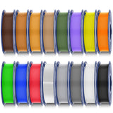 SUNLU PLA Plus Filament 16 Color Bundle Multicolor, PLA+ 3D Printer Filament 1.75mm, Mini Spool, Individually Vacuum Packed, 0.25kg per Spool, 4kg in Total, 16 Pack. SUNLU