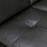Armen Living Bergen 87" Pewter Genuine Leather Square Arm Sofa Armen Living