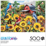 Buffalo Games - Tom Wood - Sunflower Friends - 500 Piece Jigsaw Puzzle for Adults -Challenging Puzzle Perfect for Game Nights - Finished Size is 21.25 x 15.00 Buffalo Games