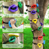 TOPNEW 12 Ninja Tree Climbing Holds for Kids Climber, Adult Climbing Rocks with 6 Ratchet Straps for Outdoor Ninja Warrior Obstacle Course Training TOPNEW