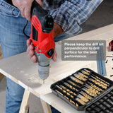 TICONN 99PCS Titanium Coated Drill Bit Set, 135 Degree Tip HSS Bits Kit with Storage Case for Aluminum, Copper, Soft Alloy Steel, Wood, Plastic Size from 1/16" to 3/8" TICONN