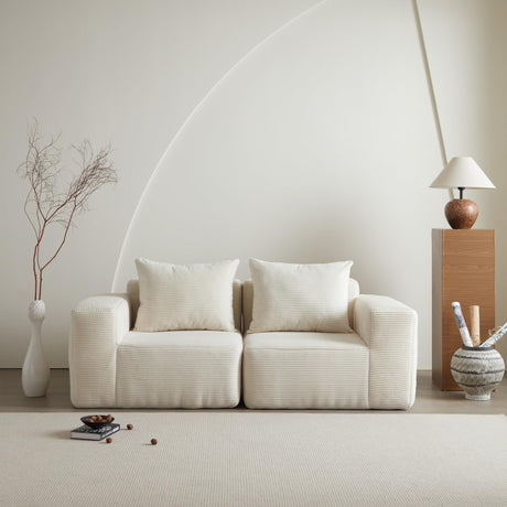 Swbvs Futon Sofa Bed, Sectional Small Couch, Sleeper Sofa, Loveseat, Modern Futon Couch, Sofa Cama, Couches for Living Room, Bedroom, Beige Swbvs