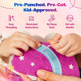 Pinwheel Crafts Beginner Sewing Kit for Kids Ages 5 6 7 8-12+ - Make Your Own Unicorn Purse Kids Sewing Kit - Play & Learn to Sew Craft Box, Girls & Boys Birthday Gifts Pinwheel Crafts