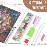 NEWENMO Mandala Diamond Art Kits for Adults, 5D Flower Diamond Painting Kit, DIY Full Drill Gem Art Crafts for Adults, Home Wall Decor 12x12 Inch NEWENMO