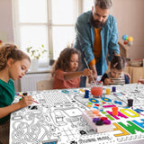 Video Game Giant Coloring Poster Large Gamer Versatile Activity Drawing Paper Coloring Tablecloth DIY Gaming Theme Game Poster Table Cover Children Art Craft Coloring Mat Home Classroom Party Suppiles Naozinebi