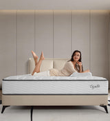 Cejato Queen Size Mattresses,10 Inch Memory Foam Hybrid Queen Mattresses in a Box White Mattress with Provide Sleep Support and Pressure Relief,Medium Firm,CertiPUR-US. Cejato