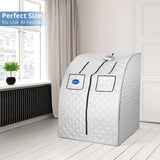 Durasage Oversized Portable Personal Steam Sauna Spa for Relaxation at Home, 60 Minute Timer, 800 Watt Steam Generator, Chair Included (Silver) Durasage