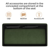 Yaheetech Small Mini Sofa Couch Armless Loveseat Futon for Bedroom, Corduroy Fabric & Easy Assembly, for Small Spaces Living Room,Dorm,Office,Apartment, Green Yaheetech