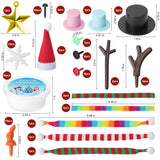ARTPAR 20 Pack Modeling Clay DIY Snowman Kit,Air Dry Clay Snowman Crafts for Kids,Christmas Stocking Stuffers for Kids,Christmas Crafts Xmas Gift ARTPAR