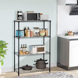 Lynkloft 4-Shelf Metal Shelving Rack 36" L x 14" D x 54" H Garage Storage Shelves NSF Adjustable Wire Shelves Organizer for Kitchen Closet Basement, Each Shelf Can Hold 250LBS, Black Lynkloft