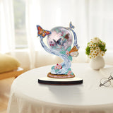 MVVMTOP Christmas Diamond Art Tabletop Decoration, DIY Butterfly, Diamond Art 5D Special Shape Crystal Diamond Partial Diamond Art Painting Mosaic Handicraft, Home Office Tabletop Decor Gift MVVMTOP
