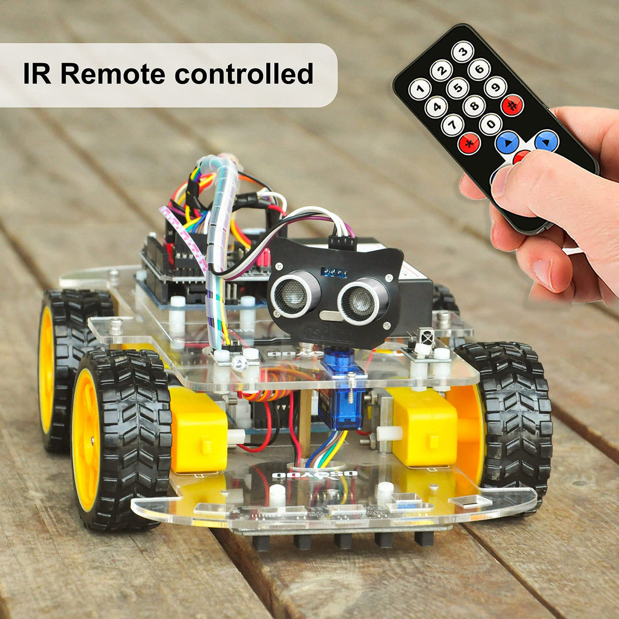 OSOYOO Robot Car Starter Kit for Arduino | STEM Remote Controlled App Educational Motorized Robotics for Building Programming Learning How to Code | IOT Mechanical DIY Coding for Teens Adults OSOYOO