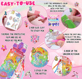 Sanilinwild Gifts for Girls Age 4-12-Decorate Your Own Water Bottle - DIY Friendship Bracelet,Christmas/Easter/Birthday Gift Ideas,Fun Arts and Crafts Gifts Toys for Girls(((Rainbow Unicorn) Sanilinwild