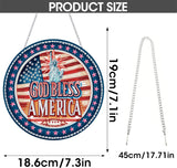 SKRYUIE Hanging Diamond Art Kits for Adults Pendant Statue of Liberty, Special Shaped Crystal DIY Diamond Painting Kit, Acrylic Board Wreath Pendants Double Sided, Home Decor 7.48 x 7.32 Inch c10 SKRYUIE