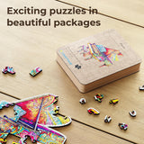 Crafthub Music Instrument Wooden Puzzles for Adults – A3 Unique Piano with 131 Pieces Wood Puzzles – Jigsaw Puzzles with Unique Animal Shapes – 11" x 11.7" CRAFTHUB