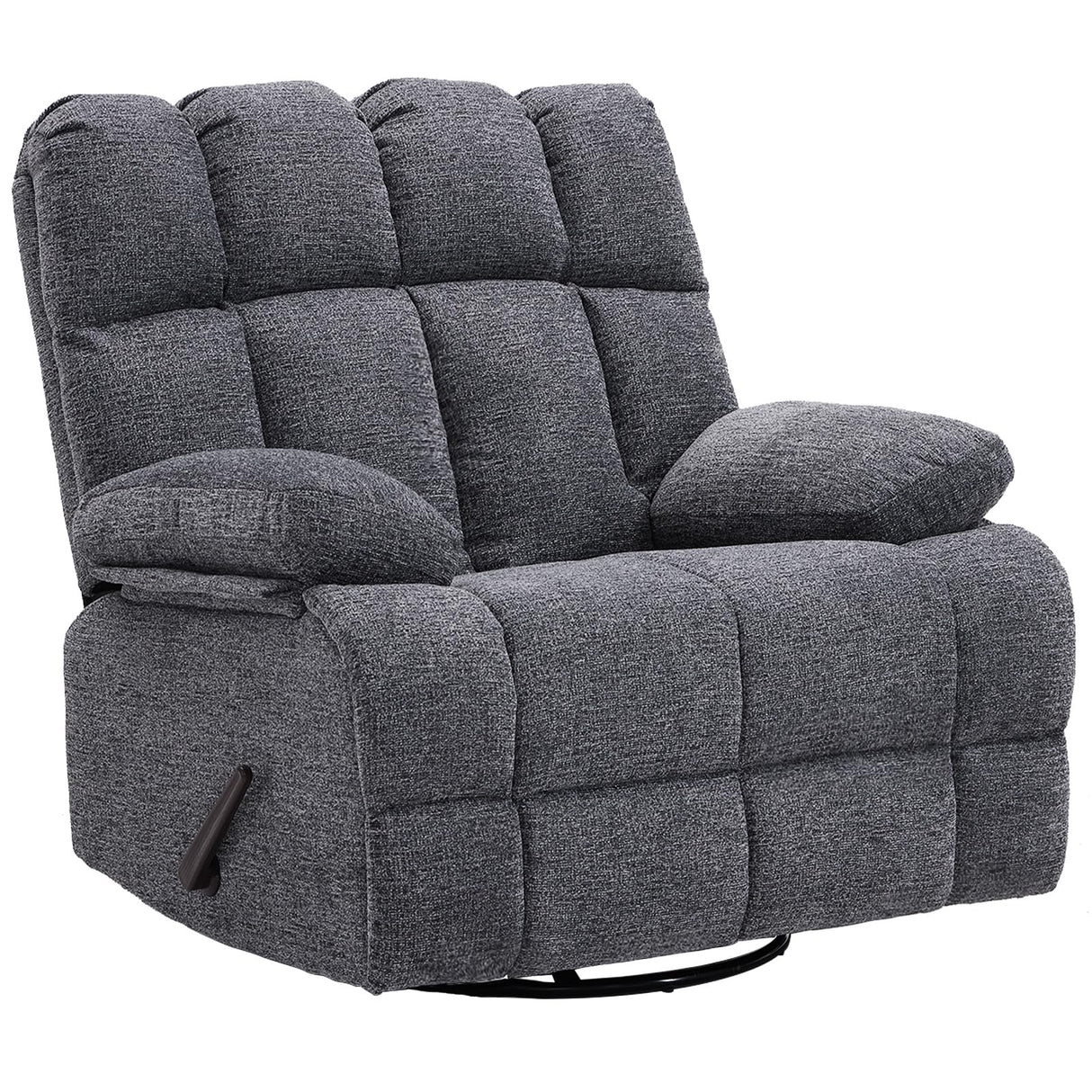 Eiayeebil Oversized Swivel Rocker Recliner Chair for Adult, Rock Recliner for 350lb Big Man, Extra Wide Manual Recliners, Overstuffed Soft Rocking Sofa Chair,Light Grey Eiayeebil