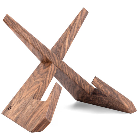 TILISMA Wooden Cook Book Stand – Handmade Walnut Cookbook Holder for Reading Hands Free – Plate Stand for Kitchen Counter – Reading Accessories for Kitchen –Holder for Recepies, Books, Ipad and Tablet TILISMA