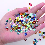 DIYASY 9800 Pcs 6MM Bulk Loose Sequins, Round Embroidery Sequins Cup Craft Sequin with Holes for DIY 22 Colors DIYASY