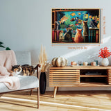 Cat Kitten Puzzle for Adults 1000 Pieces, Funny Cute Jigsaw Puzzle, Fish Flower Book Puzzle BBOLDIN