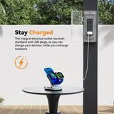 Modern Shade Aurora Louvered Pergola 10'x10' with USB Charging Port Deck, Outdoor Pergola with Adjustable Waterproof Roof & Integrated Drainage, Reinforced Frame for Patio Deck, Easy Assembly, Black Modern Shade Outdoor Living Spaces