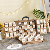Yoimori Earring Display for Selling, Portable Wood Jewelry Display Case, Large Capacity Jewelry Display for Selling, Earring Card Holder Organizer Yoimori