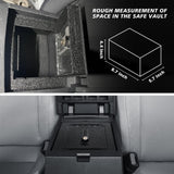 Muslogy Center Console Safe Lockbox Compatible with Toyota Tacoma 2024 Accessories 4th Gen Tacoma Console Vault Box Gun Safe Extra Storage Safety Security 4 Digit Combination Lock with Key Muslogy