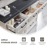 ACCOHOHO Farmhouse 9 Drawer Dresser for Bedroom, 36 Inch Tall Modern Dresser TV Stand with Large Drawers & Bar Handles, Rustic Wood Chest of Drawers for Bedroom, Living Room, Hallway, Off White ACCOHOHO