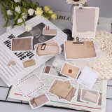 Vintage Scrapbook Paper Stickers, 90 Pcs Antique Looking Aged Paper Classic Old Writing Sticker for Scrapbook, Planner, Craft (2 Styles) Pengxiaomei