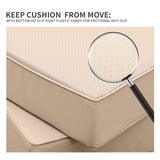 Valita 7 Piece Outdoor PE Wicker Furniture Set, Patio Black Rattan Sectional Sofa Couch with Washable Khaki Cushions… Valita