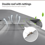 LAUSAINT HOME Outdoor Patio Gazebo 10'x13' with Expansion Bolts, Heavy Duty Party Tent & Shelter with Double Roofs, Mosquito Nettings and Privacy Screens for Backyard, Garden, Lawn, Smoke Grey LAUSAINT HOME