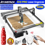 ATOMSTACK S10 Pro Laser Engraver, Laser Class 4, 10000mW Output Laser Power, Laser Engraving Machine with Touchscreen, Laser Cutter for Thick Wood and Acrylic DIY Cutting, Support Offline Engraving ATOMSTACK