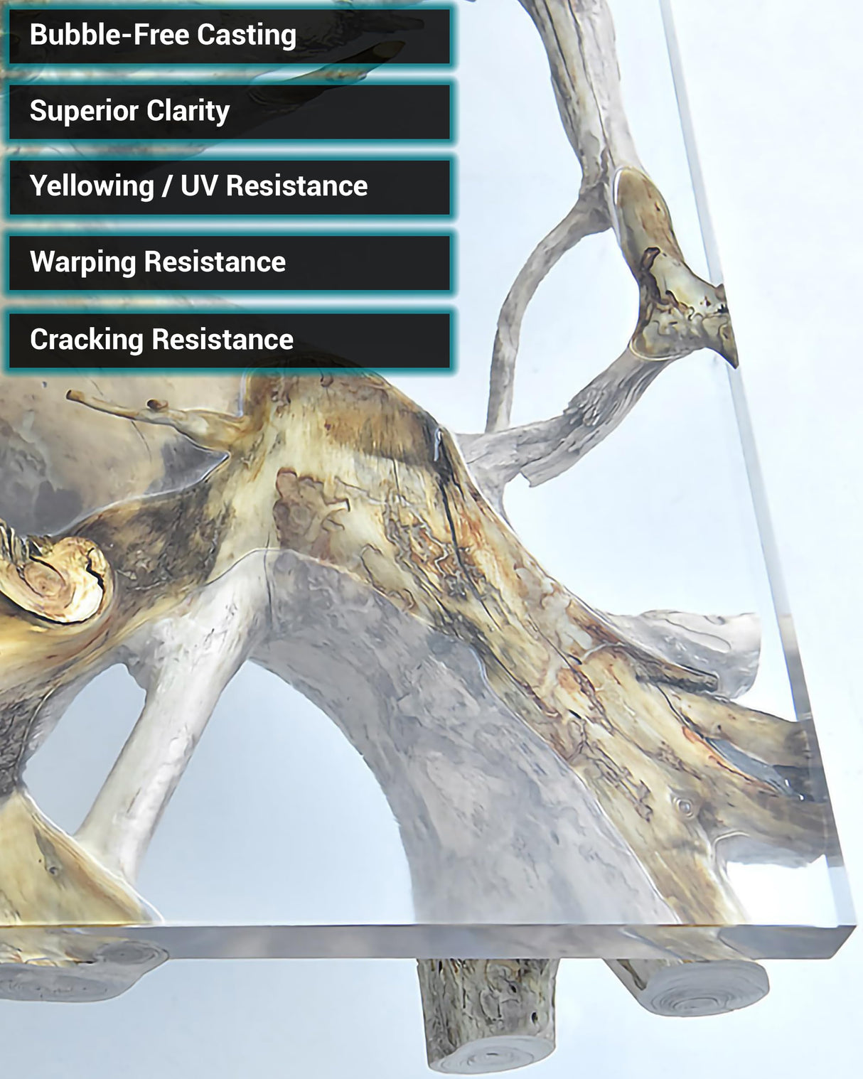 EcoPoxy FlowCast Deep Pour Epoxy Resin Kit - 1.59 Gal / 6L: UV/Yellowing Resistant, Bio-Based Resin | Water Clear Epoxy for River/Ocean Tables and Other Deep Casting Bubble Free Epoxy Projects EcoPoxy