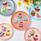 Xuhal 16 Pcs Diamond Painting Magnets DIY Diamond Painting Kits for Gem Art Magnet Fridge Stickers for Beginners Adults DIY Crafts Party(Cupcake) Xuhal