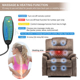 FUNECORP Power Lift Recliner Chair Recliners for Elderly,Lay Flat Velvet Tufted Recliner with Heat and Massage,Dual Motor Lounge Recliners for Living Room FUNECORP