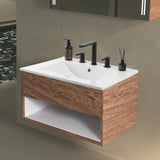 JONATHAN Y SNK1001A Ancillary 3-Hole 24 in. W x 18.25 in. D Classic Contemporary Rectangular Ceramic Single Sink Basin Vanity Top, White JONATHAN Y