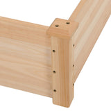 Topeakmart 8×4ft Horticulture Raised Garden Bed 93 x 48 x 10in Wooden Planting Box in Backyard/Patio Outdoor, Natural Wood 1 Topeakmart