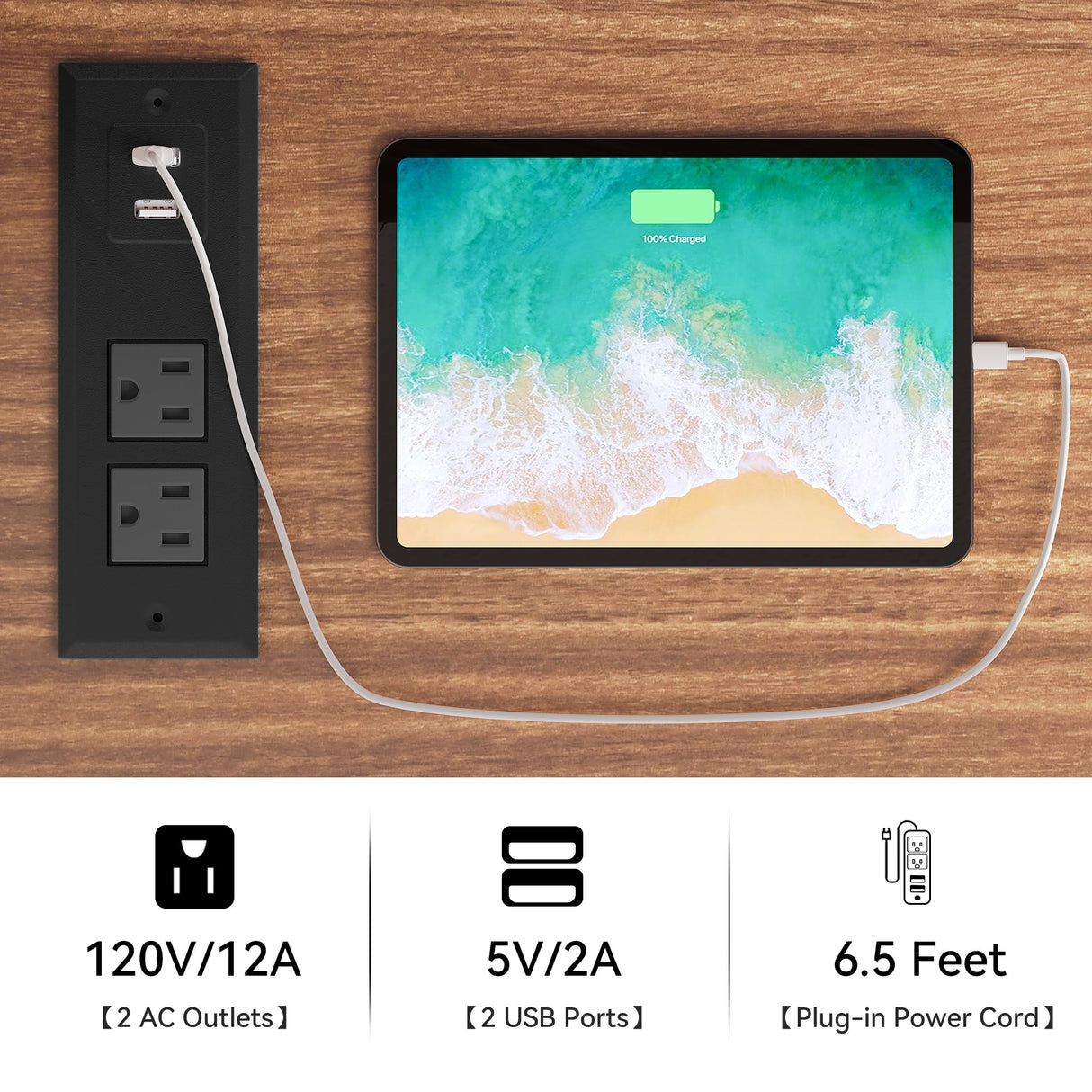 YITAHOME Buffet Cabinets with Storage, 47" Coffee Bar with Goblet Holder & Power Outlet, Farmhouse Sideboard Cabinets with Sliding Barn Doors for Kitchen, Living Room (White) YITAHOME