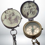 SFdizayn Personalized Compass Gift for Men - Custom Engraved Working Brass Pocket Compass - Customized Anniversary Gifts for Him, Husband, Boyfriend & Dad - Engravable, Functional and Handmade SFdizayn