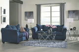Signature Design by Ashley Darcy Casual Plush Loveseat, Dark Blue Signature Design by Ashley