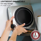 OVENTE Countertop Infrared Single Burner, 1000W Electric Hot Plate with 7” Ceramic Glass Cooktop, 5 Level Temperature Setting & Easy to Clean Base, Compact Stove for Home Dorm Office, Silver BGI101S OVENTE