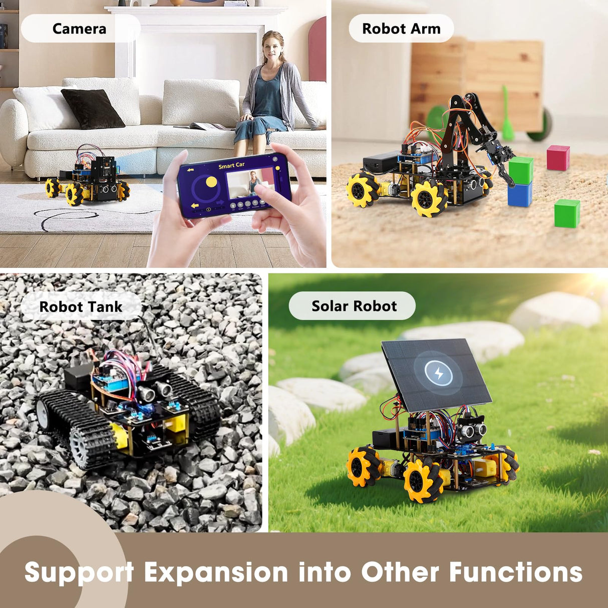 ACEBOTT Robot Kit, Robotics for Kids Ages 8-12, STEM Toys for Boys with Remote & App Control, Arduino & Scratch Compatible, Science Kits for Kids Age 8-12, Gift for Boys & Girls(Yellow) ACEBOTT