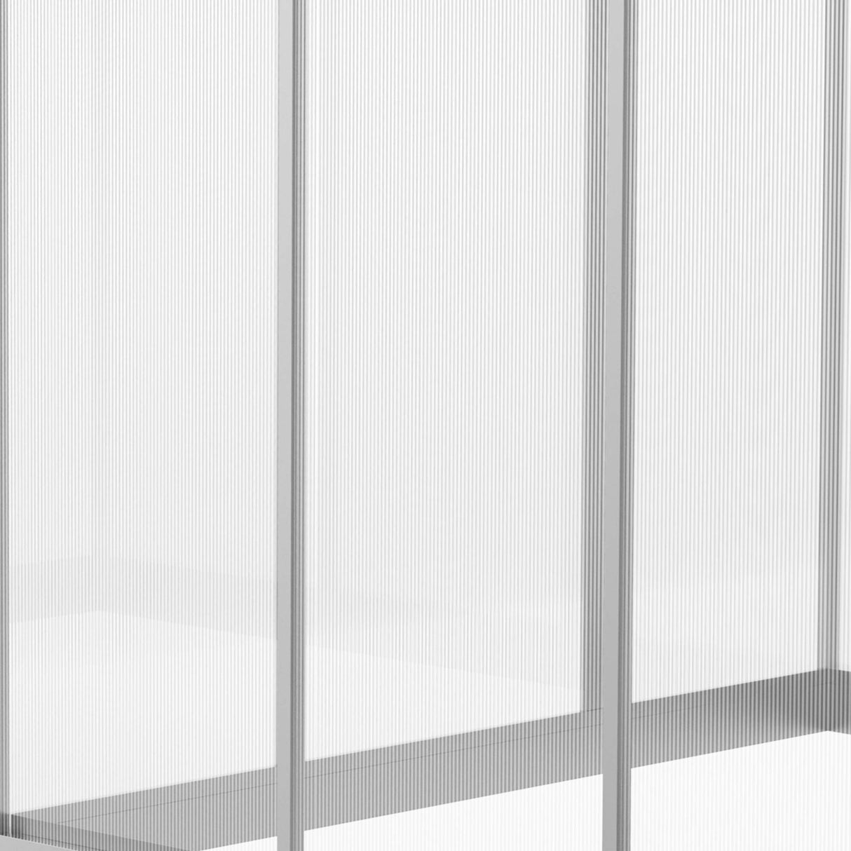 Outsunny 6' x 6' Walk-in Polycarbonate Greenhouse with Roof Vent for Ventilation & Rain Gutter, Heavy Duty Aluminum Green House, Hobby Greenhouse for Winter Outsunny