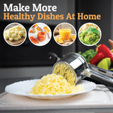 PriorityChef Large 15oz Potato Ricer, Heavy Duty Stainless Steel Potato Masher and Ricer Kitchen Tool, Press and Mash Kitchen Gadget For Perfect Mashed Potatoes - Everytime Priority Chef