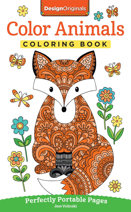 Color Animals Coloring Book: Perfectly Portable Pages (On-the-Go! Coloring Book) (Design Originals) Extra-Thick High-Quality Perforated Pages in Convenient 5x8 Size Easy to Take Along Everywhere Design Originals