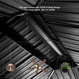 PURPLE LEAF 12' X 16' Permanent Hardtop Gazebo Aluminum Gazebo with Galvanized Steel Double Roof for Patio Lawn and Garden, Curtains and Netting Included, Grey PURPLE LEAF