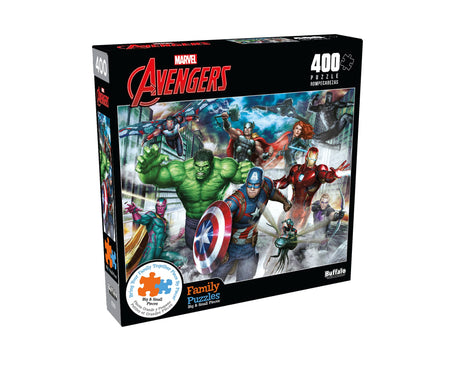 Buffalo Games - Marvel - Avengers, Assemble! - 400 Piece Jigsaw Puzzle for Families -Challenging Puzzle Perfect for Game Nights - Finished Size is 21.25 x 15.00 Buffalo Games