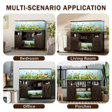 55-90 Gallon Fish Tank Stand with Power Outlets, Aquarium Stand with Cabinet, Heavy Duty Reptile Tank Turtle Terrariums Table for Fish Tank Accessories Storage, 52" L x 19.7" W, 1000LBS Capacity Pipleo