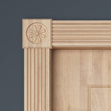 819-4FTWHW Unfinished White Hardwood Reversible Fluted/Reeded Casing Moulding ORNAMENTAL