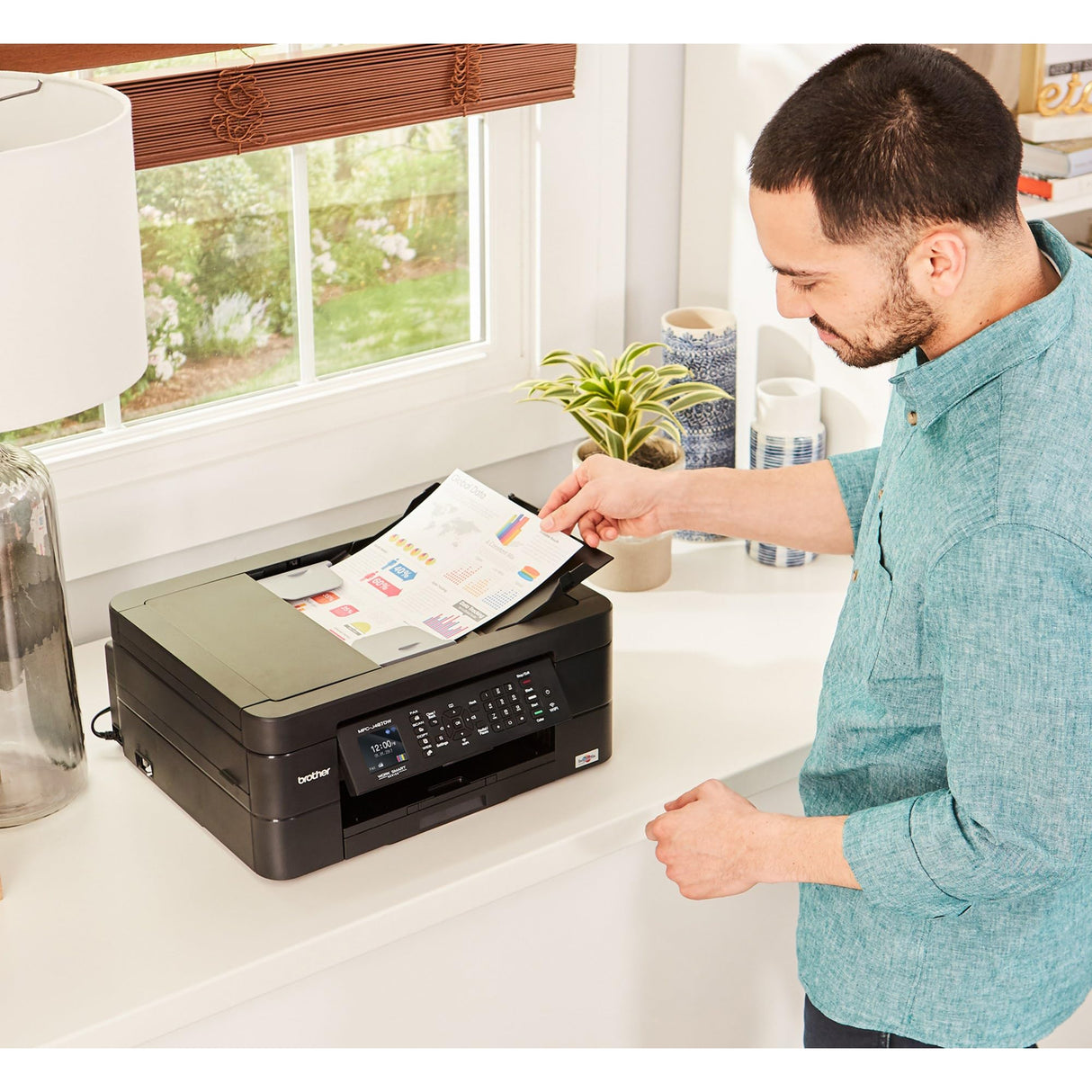 Brother MFC-J497DW Inkjet Multifunction Printer - Color - Plain Paper Print - Desktop Brother