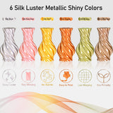 MIKA3D 6 Spools 1.75mm Silk PLA 3D Printer Filament Bundle, 6 Metallic Shiny Colors: Gold/Silver/Copper/Bronze/Coffee Gold/Rose Gold, Each Spool 250g X 6 Spools, Total 1.5Kg 3D Printer Material MIKA3D